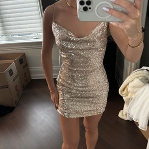 Sparkly party dress with cross back